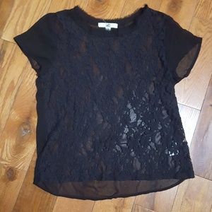 👀Lacey black top